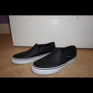 Black slip on Vans